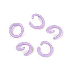 Лиловый Открытые прыжковые кольца из окрашенного распылением железа, сирень, 18 датчик, 6~6.5x1 мм, внутренний диаметр: 4~4.5 мм, Около 11111 шт / 1000 г