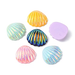 Mixed Color Resin Cabochons, AB Color, Shell, Mixed Color, 21x19mm
