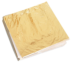 Золотой Квадратные листы медной фольги, фольга, для золочения фольги хлопьями, ногтей, ремесло из смолы, изготовление ювелирных изделий, Картина, выпечка, золотые, 140x140 мм