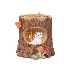 Cat Shape Mini Resin Trunk with Cute Animal Figurines, for Dollhouse, Home Display Decoration, Cat Pattern, 10mm