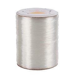 Прозрачный Германия эластичная хрустальная нить, стрейч браслет, ювелирные изделия из бисера, круглые, прозрачные, 0.4 мм, около 1093.61 ярдов (1000 м) / рулон