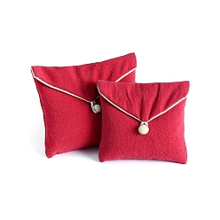 Red Rectangle Velvet Storage Bags, Packaging Bag, Red, 9x11cm