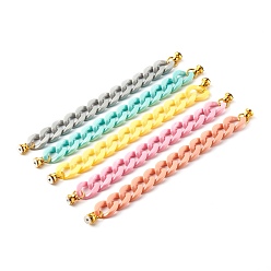 Mixed Color Acrylic Curb Chain Phone Case Chain, Anti-Slip Phone Finger Strap, Phone Grip Holder for DIY Phone Case Decoration, Golden, Mixed Color, 18.5cm