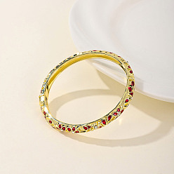 Красный Модные повседневные браслеты на шарнирах из сплава в стиле ретро для женщин, красные, внутренний диаметр: 2 дюйм (5.2 см)