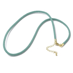Средний Бирюзовый 3 изготовление ожерелий из нейлонового шнура миланского плетения толщиной ☐ мм, с латунными выводами и 304 застежками из лобстера из нержавеющей стали, золотые, стойки покрытие, долговечный, средне бирюзовый, 17.83 дюйм (45.3 см)