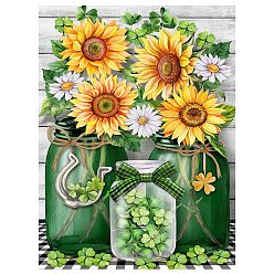 Colorful Flower DIY Diamond Painting Kit, Including Resin Rhinestones Bag, Diamond Sticky Pen, Tray Plate and Glue Clay, Colorful, 400x300mm