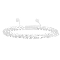 Хрусталь Регулируемый женский браслет из кварцевых бусин, с простым и универсальным плетением из бисера, показать на картинке