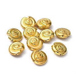 Golden Tibetan Style Alloy Beads, Lead Free and Cadmium Free, Snail, Golden, 14x7mm, Hole: 1mm