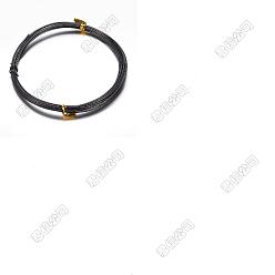 Черный 4 прокатывает круглую алюминиевую проволоку, гибкая металлическая проволока, для поделок и поделок, чёрные, 15 датчик, 1.5 мм, 5 м / рулон (16.4 фут / рулон)