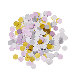 Mixed Color Ornament Accessories, PVC Plastic Paillette/Sequins Beads, No Hole/Undrilled, Flat Round, Mixed Color, 6~6.5x0.1mm