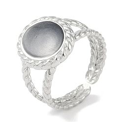 Нержавеющая Сталь Цвет 304 овальные манжетные кольца из эмалированной нержавеющей стали, открытые кольца для женщин, цвет нержавеющей стали, регулируемый