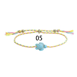 5 Браслет черепаха в богемном стиле для пляжного серфинга - многоцветный, долгосрочный.