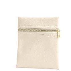 (404) Непрозрачное AB Кислое яблоко Прямоугольные подарочные сумки из искусственной кожи для ювелирных изделий на молнии, подарочные пакеты для упаковки ювелирных изделий для сережек колец браслетов, цветочный белый, 14x12 см