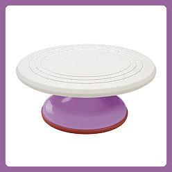 Orchid Plastic Rotate Turntable Sculpting Wheel, Revolving Cake Turntable, for Ceramic Clay Sculpture, Orchid, 31x13.5cm