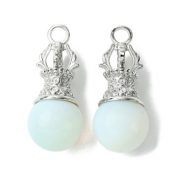 Опал Фурнитура из латуни с опалитовым атиновым покрытием, лампочка очарование, без кадмия и без свинца, 39~40x16~16.5 мм, отверстие : 4.5 мм