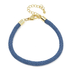 Васильковый 4.5 изготовление браслета из круглого нейлонового шнура миланского диаметра 202мм, с латунными выводами и 6.85 застежками из лобстера из нержавеющей стали, золотые, долговечный, стойки покрытие, васильковый, 17.4 дюйм ({2} см)