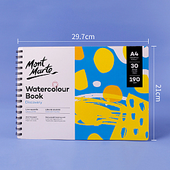 Разноцветный Акварельные бумажные книги, 60-страница, прямоугольные, красочный, 21x29.7 см
