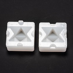 White DIY Decoration Silicone Molds, Resin Casting Molds, Clay Craft Mold Tools, Merkaba Star, White, 40x41x40mm