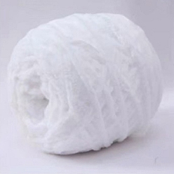 White Wool Chenille Yarn, Velvet Cotton Hand Knitting Threads, for Baby Sweater Scarf Fabric Needlework Craft, White, 5mm, 95~100g/skein