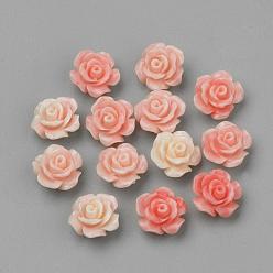 Coral Synthetic Coral Beads, Camellia Flower, Coral, 10x10x6.5mm, Hole: 1mm