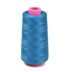 Steel Blue Polyester Machine Embroidery Threads, Sewing Thread, Steel Blue, 0.1mm, about 5000.00 Yards(4572m)/Roll