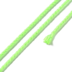 Лайм 20м плетеный шнур из полиэстера для изготовления ювелирных изделий, круглые, желто-зеленые, 2 мм, около 21.87 ярдов (20 м) / рулон
