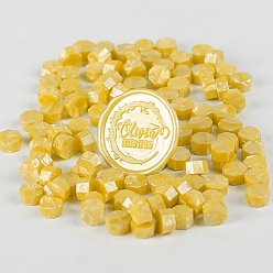 Yellow Sealing Wax Particles, for Retro Seal Stamp, Octagon, Yellow, Package Bag Size: 114x67mm, about 100pcs/bag