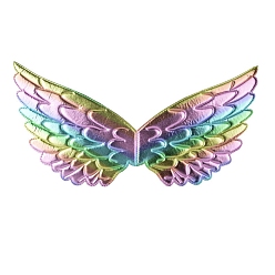 Colorful Cloth Embossing Wings, AB Color, Decorate Accessories, Colorful, 200x400mm