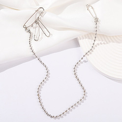SXZ003 Stylish Long Chain Brooch Pin for Men and Women - Unique Design Hip Hop Fashion Accessory Badge
