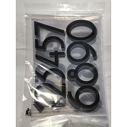 Черный Superfinding 8 листы 2 стиль стикер для домашних животных светоотражающая самоклеящаяся виниловая водонепроницаемая 0-9 количество украшений своими руками для почтового ящика, подписывать, чёрные, 16.5x22.3x0.03 см, 4 листов / стиль.