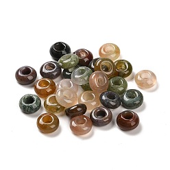 Indian Agate Natural Indian Agate European Beads, Large Hole Beads, Rondelle, 10x4.5~5mm, Hole: 4~4.3mm