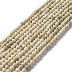 Navajo White Natural Magnesite Beads Strands, Dyed & Heated, Round, Navajo White, 4~4.5mm, Hole: 1mm, about 92~93pcs/strand, 15.51~15.71''(39.4~39.9cm)