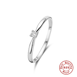 Platinum - Style 3 (2.0) 925 Sterling Silver Diamond Ring for Engagement, Proposal and Daily Wear