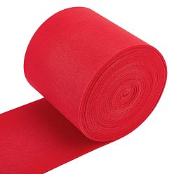 Красный Нетканые ткани вышивка иглы войлока для DIY ремесел, красные, 140x3 мм, около 6 м / рулон