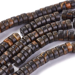 Other Jasper Natural Coffee Jasper Beads Strands, Heishi Beads, Flat Round/Disc, 4x2mm, Hole: 1mm, about 189pcs/strand, 15.7 inch(40cm)