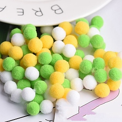 Yellow Green DIY Doll Craft Polyester High-elastic Pom Pom Ball, RoundDecorations, Yellow Green, 1.5cm