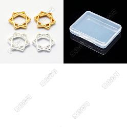 (52) Непрозрачная лаванда 30шт. прочная рама из сплава с покрытием, для евреев, звезда Давида, разноцветные, 11x11x2.5 мм, отверстие : 1 мм, 30 шт / комплект