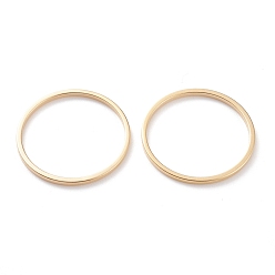 Real 24K Gold Plated Brass Linking Rings, Long-Lasting Plated, Round Ring, Real 24K Gold Plated, 20x1mm, Inner Diameter: 18mm