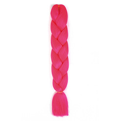 Cerise Long Single Color Jumbo Braid Hair Extensions for African Style - High Temperature Synthetic Fiber