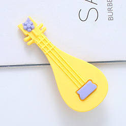 Yellow Resin Alligator Hair Clips, with Iron Findings, Hair Accessories for Woman Girl, Yellow, 60mm