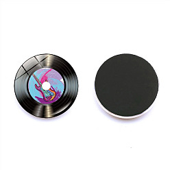 Purple Cute Multifunction Resin Magnetic Refrigerator Sticker Fridge Magnets, Vinyl Record Shape, Purple, 30mm
