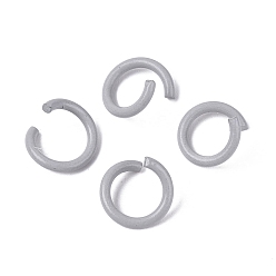 Gris Foncé Anneaux ouverts en fer peint à la bombe, gris foncé, Jauge 18, 8.5x1mm, diamètre intérieur: 5.5 mm, environ5050 pcs / 1000 g