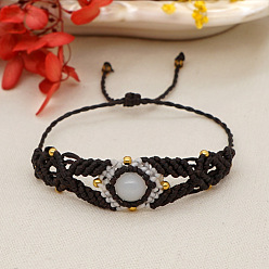 X-B210005C Handmade Ethnic Style Bracelet with Natural Stone Beads - Retro and Unique