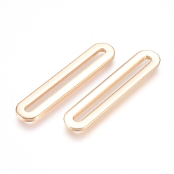 Real 14K Gold Plated Brass Linking Rings, Long-Lasting Plated, Oval, Real 14K Gold Plated, 29.5x6.5x1.2mm, Inner Diameter: 25.5x2mm
