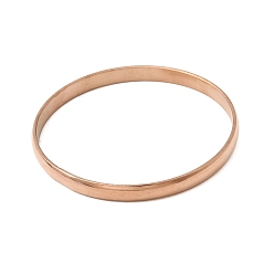 Розовое Золото 304 Простые браслеты из нержавеющей стали для женщин и мужчин, ионное покрытие (ip), долговечный, розовое золото , внутренний диаметр: 2.15 дюйм (5.45 см)