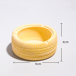 Золотистый Пепельница из смолы, украшение стола в домашнем офисе, шина, золотые, 90x40 мм