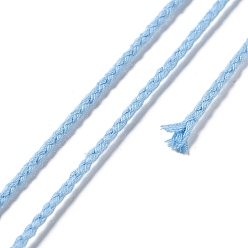 Светло-Голубой 20м плетеный шнур из полиэстера для изготовления ювелирных изделий, круглые, Небесно-голубой, 2 мм, около 21.87 ярдов (20 м) / рулон