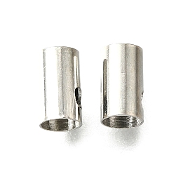 Платина Латуни мозг заканчивается, используется для прекращения ожерелье или других проектов шнуры ювелирных изделий, платина, 4x7 мм, Отверстие: около 1.5 мм