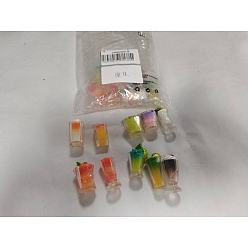 (52) Непрозрачная лаванда 20шт. 10 стили, миниатюрные декоративные элементы для демонстрации прохладительных напитков из смолы, для украшения домашнего офиса, разноцветные, 15~24x16.5~35.5 мм, 2 шт / стиль