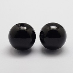 Black Onyx Natural Black Onyx Beads, Round, 20mm, Hole: 2mm